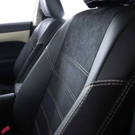 Чехлы на Lexus CT 200h (Лексус СТ200х) из экокожи и антары ELA2020P