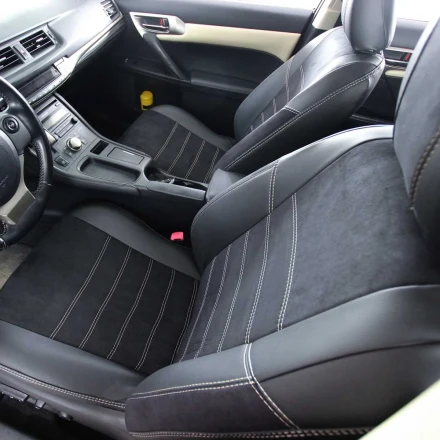 Чехлы на Lexus CT 200h (Лексус СТ200х) из экокожи и антары ELA2020P