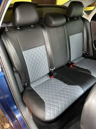 Чехлы на Volkswagen Polo V Sedan (Фольксваген Поло 5 Седан) из экокожи Comfort Plus 3