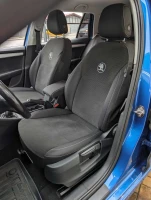 Чехлы на Skoda Octavia A7 (Шкода Октавия А7) из ткани премиум и велюра