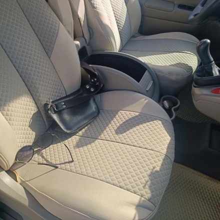 Чехлы на Renault Scenic II из ткани с тиснением бежевые