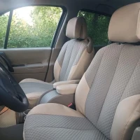 Чехлы на Renault Scenic II из ткани с тиснением бежевые