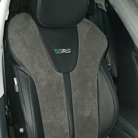 Чехлы на Skoda Octavia A8 VRS (Шкода Октавия А8) из экокожи и алькантары