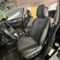 Чехлы на Nissan X-Trail T32  (Ниссан Х-Треил Т32) из экокожи и антары ELA 2020 (P)