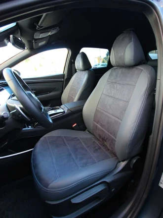 Чехлы на Hyundai Tucson IV (Хюндай Тюксон 4) из экокожи и антары Antara