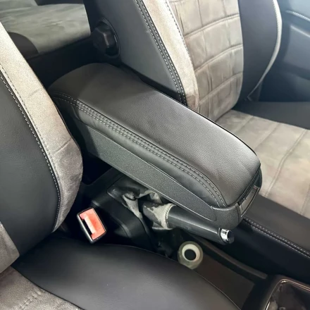 Чехлы на Opel Astra H из экокожи и антары ELA2020P