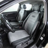 Чехлы на Audi A4 B6 (Ауди А4 Б6) из экокожи и антары ELA2020P Чехлы на Audi A4 B6 (Ауди А4 Б6) из экокожи и антары ELA2020P