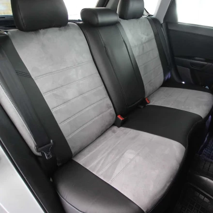 Чехлы на Mazda 3 BK (Мазда 3 БК) из экокожи и антары ELA2020P