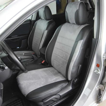 Чехлы на Mazda 3 BK (Мазда 3 БК) из экокожи и антары ELA2020P