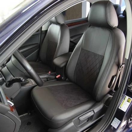 Чехлы на Volkswagen Passat B8 (Фольксваген Пассат Б8) из экокожи и антары EPA