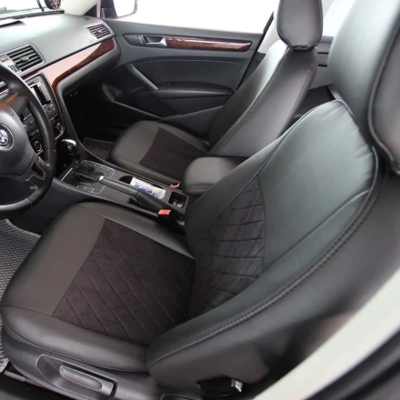 Чехлы на Volkswagen Passat B8 (Фольксваген Пассат Б8) из экокожи и антары EPA