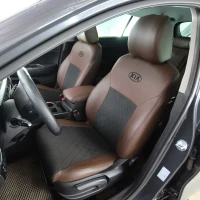 Чехлы на Kia Sportage IV QL (Киа Спортейдж 4) из экокожи и ткани ECl