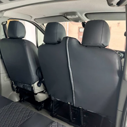 Чехлы на Opel Vivaro 9 мест из экокожи и ткани ECl