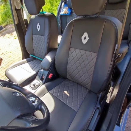 Чехлы на Renault Megane III из экокожи c перфорацией