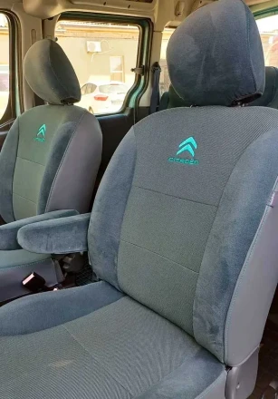 Чехлы на Citroen Berlingo I из экокожи и велюра и ткани