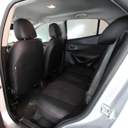 Чехлы на Opel Mokka из экокожи и ткани ECl