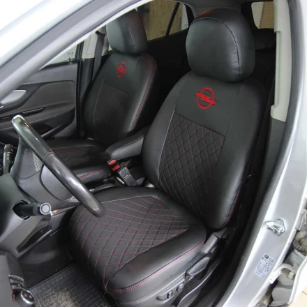 Чехлы на Opel Mokka из экокожи и ткани ECl