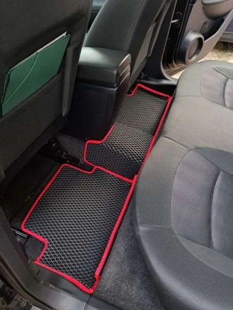 3D EVA коврики на Nissan Qashqai J10 (Ниссан Кашкай 1) с бортами до 5 см черные