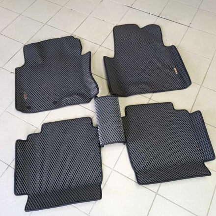 3D EVA коврики на Nissan Qashqai J10 (Ниссан Кашкай 1) с бортами до 5 см черные