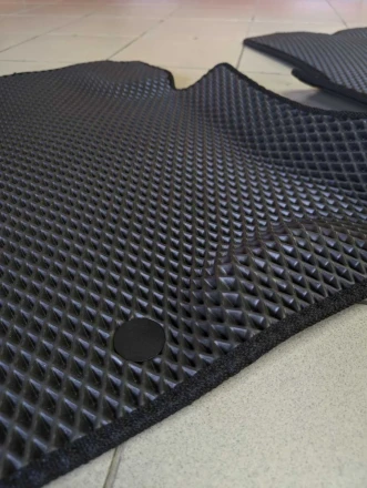 3D EVA коврики на Nissan Qashqai J10 (Ниссан Кашкай 1) с бортами до 5 см черные