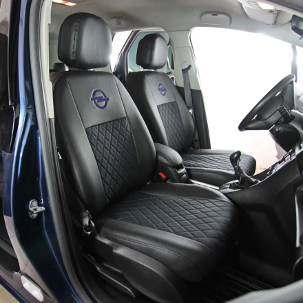 Чехлы на Opel Meriva B из экокожи и ткани ECl