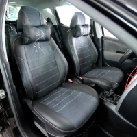 Чехлы на Peugeot 207 из экокожи и антары ELA2020P