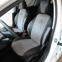 Чехлы на Peugeot 208 из экокожи и антары ELA2020P