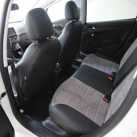 Чехлы на Peugeot 208 из экокожи и антары ELA2020P