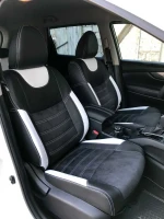 Чехлы на Nissan X-Trail T32 (Ниссан Икстрейл Т32) из экокожи и антары Comfort Plus 2