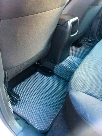 3D EVA коврики на Nissan Qashqai J11 (Ниссан Кашкай 2) с бортами до 5 см серые