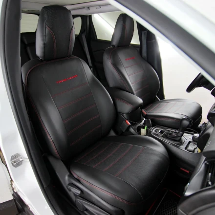 Чехлы на Jeep Cherokee (KL) из экокожи Eco Lazer