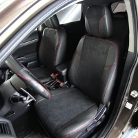 Чехлы на Mitsubishi ASX I из экокожи и антары Eco Lazer+Antara 2020 (R)