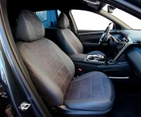 Чехлы на Subaru Forester из экокожи и антары Antara