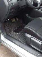 3D EVA коврики на Nissan Qashqai J11 (Ниссан Кашкай 2) с бортами до 5 см черные