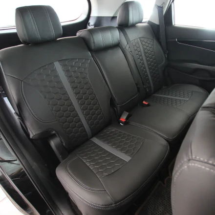 Чехлы на Kia Sorento III (КІА Соренто 3) из экокожи Eco Sport