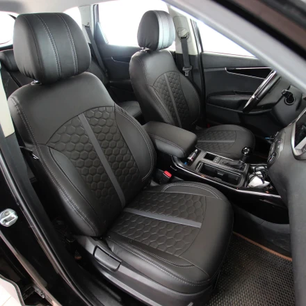 Чехлы на Kia Sorento III (КІА Соренто 3) из экокожи Eco Sport