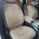 Чехлы на Dodge Journey из экокожи и велюра бежевые