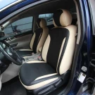 Чехлы на Nissan Sentra B17 (Ниссан Сентра Б17) из экокожи и ткани VE2020