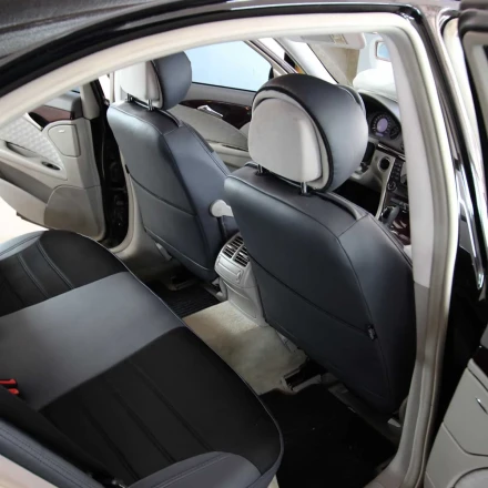 Чехлы на Mercedes-Benz E-Класс W211, S211 из экокожи и ткани ECl2020