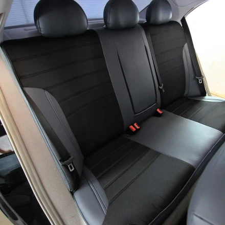 Чехлы на Mercedes-Benz E-Класс W211, S211 из экокожи и ткани ECl2020